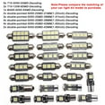 thumbnail image 2 of Kojooin 23pcs Led Car Light Bulb T10 Interior Map Dome Trunk License Plate Lamps Kit Ultra-thin Shape White Lights, 2 of 7