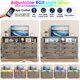 thumbnail image 3 of QinaQin Cómoda de madera de 55 pulgadas con 6 cajones, luces LED y contacto, mueble multifuncional que también funciona como base para TV, 3 of 9