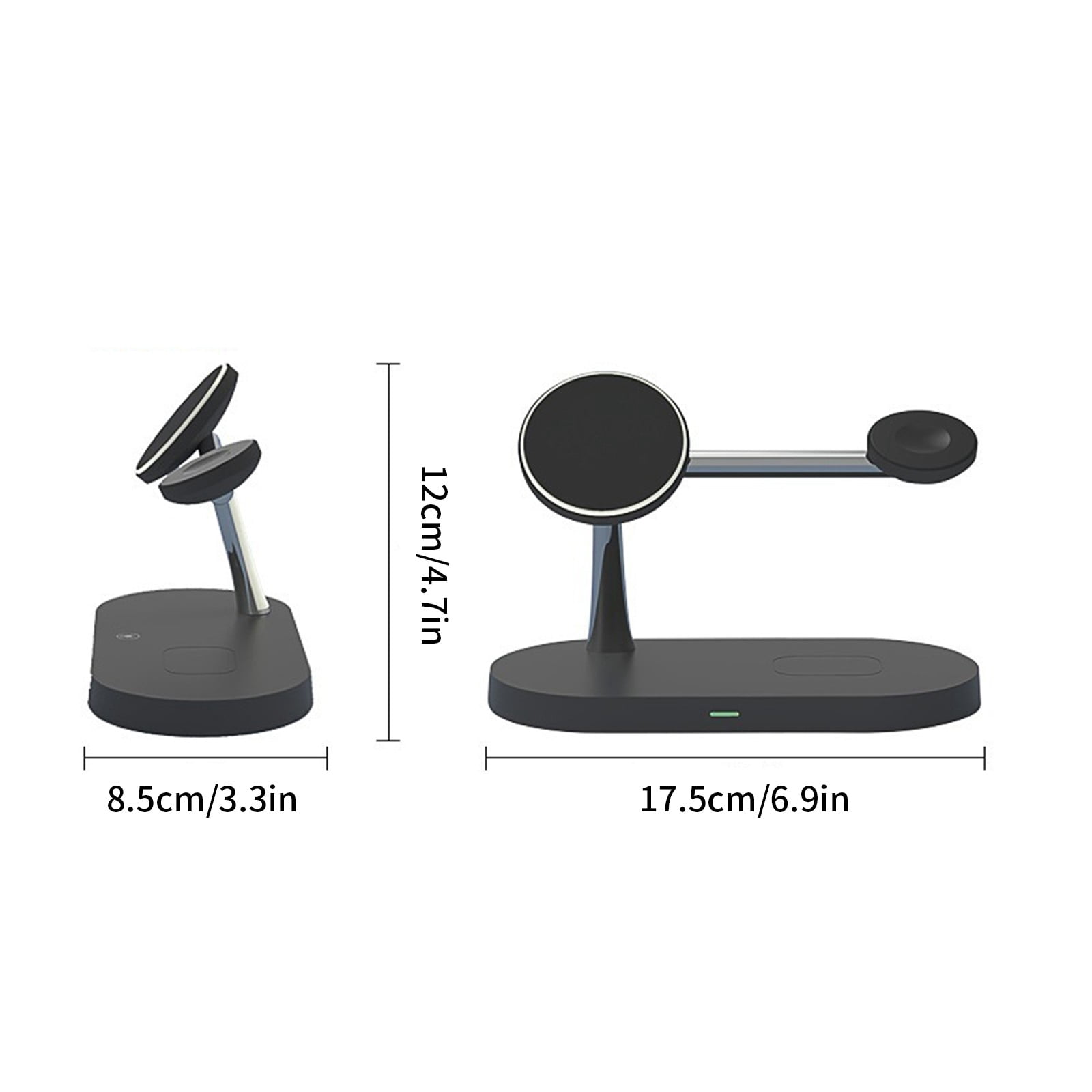 COM1950s Wireless Charger for Multiple Devices 5-In-1 Double Coil Wireless Charger for Mobile Phone 15W Fast Charging for Watch Earphones Fast Charging Wireless Charger Wireless Charger Fast Charge