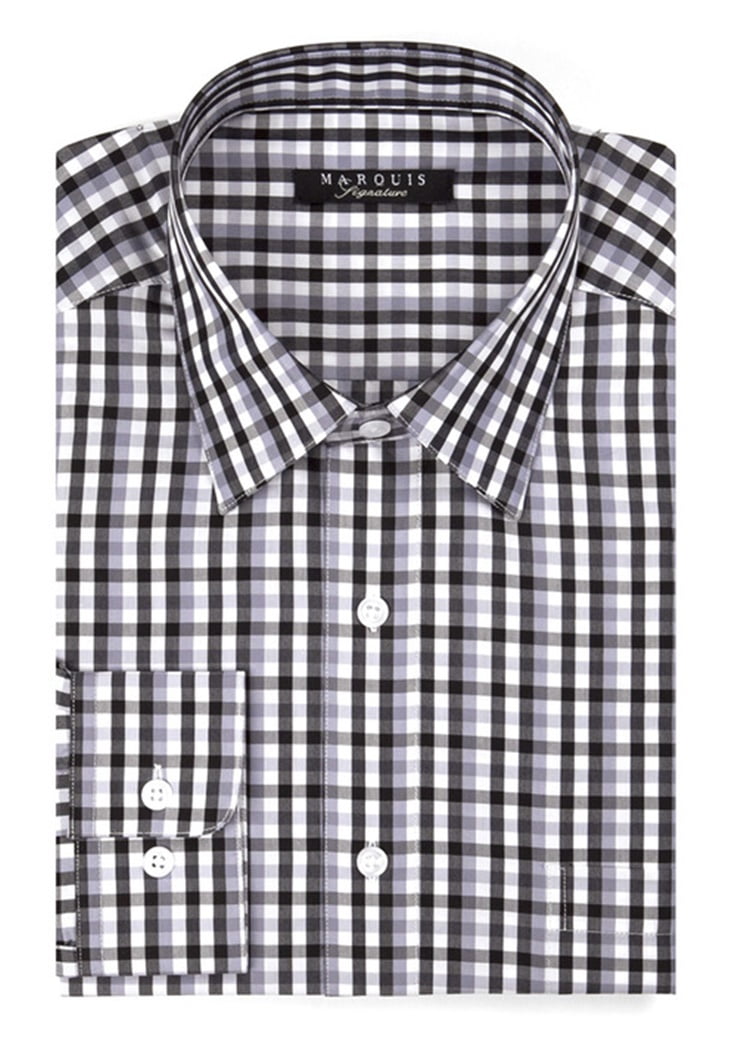 mens black dress shirt walmart
