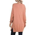 thumbnail image 4 of Doublju Women's Long Sleeve Round Neck Loose Fit Knit Sweater with Plus Size, 4 of 4