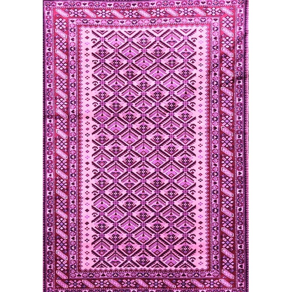Ahgly Company Indoor Rectangle Persian Pink Traditional Area Rugs, 5' x 8'