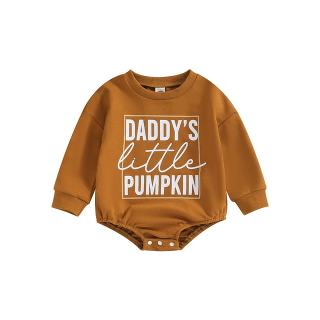Diconna Bébé à Manches Longues Rompers Bébé Halloween Lettre Impression Col Rond Body Nouveau-Né Garçons Filles Automne Combinaisons