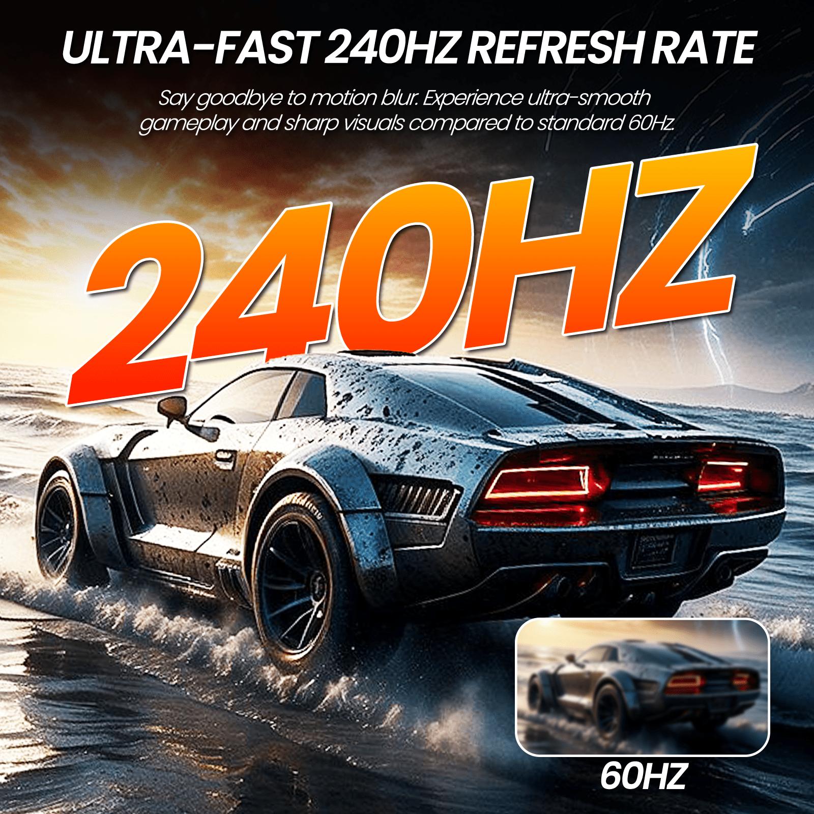 CRUA 27" QHD 240Hz Gaming Monitor,1440P 120% sRGB IPS Computer Monitor with Built in Speaker, Tilt Adjustable, Support FreeSync, DP&HDMI, Wall Mount-White
