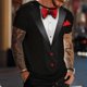 thumbnail image 4 of Tops para hombre, blusas y camisas de manga corta con cuello redondo para hombre, blusas casuales de moda para hombre con cuello redondo, blusas deportivas con mangas cortas, blusas de poliéster para, 4 of 7
