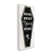 Stupell Industries Home Sweet Haunted Home Halloween Rose Casket Design by Daphne Polselli, 13" x 30"