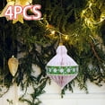 thumbnail image 6 of Rushawy 4 Pieces 3D Christmas Honeycomb Paper Lantern Party Supplies Celling Hanging for White, 6 of 9