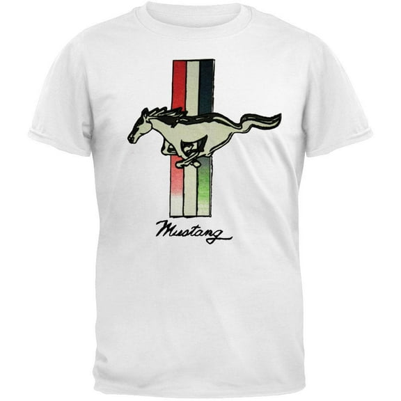 Ford - Large Vintage Mustang Logo T-Shirt - XX-Large