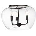 thumbnail image 6 of Z-Lite Joliet 3 Light Clear Glass Steel Semi Flush Mount in Matte Black, 6 of 7