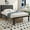 Gray, variant on Bed Frame with Headboard Linen Upholstered, All Metal Slats Support Platform, Twin, Grey