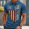 thumbnail image 3 of 250 Anniversary USA Shirt, Short Sleeves Patriotic Shirts for Men, USA Graphic 4th of July Shirt for Men, 3 of 5