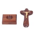 thumbnail image 3 of Cruces de madera para bautismo con textura natural, magnéticas, pulidas y exquisitas, para decoración del hogar, regalos, 3 of 10