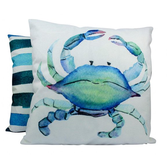 Blue Crab | Pillow Cover | Throw Pillow | Home Decor | Modern Coastal Decor | Pillow | Ocean | Gift for her | Accent Pillow Covers