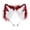 Black White Red, variant on Faux Fur Fox Cat Ear Headband, Plush Cosplay Hair Hoop Party Costume Hair Accessories for Women