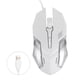 thumbnail image 1 of Ratón con cable y puerto USB para juegos, oficina, negocios, luminoso, óptico, accesorios para computadora, blanco, 1 of 14