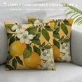 thumbnail image 3 of GOSMITH Lemon Throw Pillow Covers Vintage Chinese Plum Tree Fruits Flower Aesthetic Petal Orange Cozy Washable Indoor Living Room Couch Standard Home Sofa Bed Decor Cushion Cover White, 3 of 5