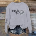 thumbnail image 3 of Christian Sweatshirts for Women 2025 The Way The Truth The Light Jesus Sweatshirt Crewneck Pullover Tops, 3 of 4