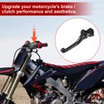 thumbnail image 3 of Palancas de freno de embrague cortas para motocicleta para Honda CRF450R CRF450RX, palanca de freno de manillar para Honda CRF450R CRF450RX, aleación de aluminio negro sólido 1 par, 3 of 7