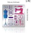 thumbnail image 4 of 1pc Sewing Machine Pattern Stainless Steel Stencils Template Wire Winder Buttons Metal Drawing Stencil Template, 4 of 9