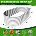 thumbnail image 3 of TRAMULL 8X4X2ft Galvanized Raised Garden Bed, Oval Above Ground Modular Metal Outdoor Planter Boxes(Antique White), 3 of 7
