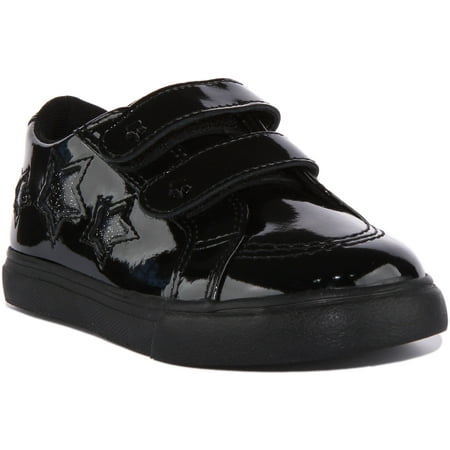 

Kickers Tovni Star Infant s Leather Hook And Loop Strap Shoes In Black Size 8.5