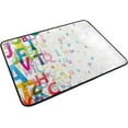 thumbnail image 5 of SKYSONIC Abstract Alphabet Area Rug Pad 23.6x15.7 inch, 100% Light Weight Polyester Fabric for Living Bedroom, 5 of 5