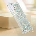 thumbnail image 6 of Case for Samsung Galaxy S24 FE Case Glitter Bling Liquid Cute Clear Phone CaseFloating Quicksand Shockproof Protective Bumper Soft TPU Cover for Samsung Galaxy S24 FE Love Sliver YB, 6 of 7