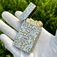 thumbnail image 3 of Z552 Loud Brass White Nickel Light Plate Kerosene Lighter Engraving High-end Silver Ice Surface Men,白镍顺财神, 3 of 13