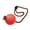 Red, variant on Dog Toy Ball with Rope Handle，Dog Training Ball on Rope Toy , Dog Chew Toys for Fetch, Catch, Throw and Tug of War
