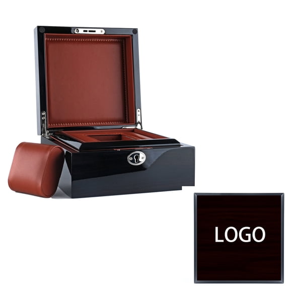 RBYENOU Luxury Wooden Watch Case Personalized Watch Box custom Free Logo Durable Single Slot Watch Storage Case for Men and Women