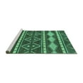 thumbnail image 2 of Ahgly Company Machine Washable Indoor Square Abstract Turquoise Blue Modern Area Rugs, 3' Square, 2 of 4