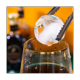 thumbnail image 4 of Bandeja para cubitos de hielo redonda, molde reutilizable y fácil de desmoldar para bolas de hielo para whisky, cócteles, fabricación de bolas de hielo, color naranja, 4 of 5