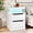 2-Drawers-White, variant on Aiho 2 Drawer Wood Dressers, Wide Chest of Drawers with Gold Handles, Ideal Nightstand Alternative for Living Room, Hallway or Office, Black
