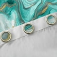 thumbnail image 4 of Castle Fairy Gradient Abstract Marble Blackout Curtains Set of 2 (52x84 Each) for Teens Boys Girls,Teal Golden Grey Window Curtains,Marbling Watercolor Curtains and Drapes,Ultra Soft Home Decor, 4 of 6