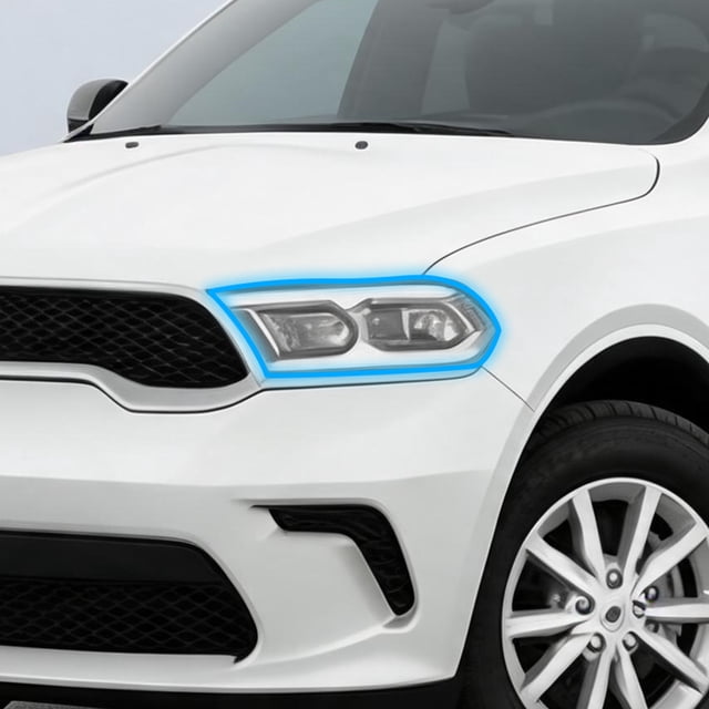 Kit de tinte para faros delanteros Unique Bargains para Dodge Durango 2021-2025, kit de vinilo precortado TPU transparente, 1 juego