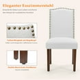 thumbnail image 4 of CONCETTA 2 Nailhead Trim Parsons Chairs, Wood Legs, Linen Upholstery, Elegant Chair Set, Gray, 4 of 7