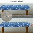 thumbnail image 5 of Whosucclay Blue Dog Paw Bone Print Dining Bench Slipcovers Stretch Bench Protector Kitchen Rectangle Bench Covers for Dining Room, Living Room, Bedroom Washable Bench Chair Slipcovers, 5 of 7