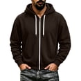 thumbnail image 5 of Kezqiaxn Mens Zip Up Hoodie Fall Long Sleeve Warm Athletic Jacket with Pockets Hoodies for Men Oversized Sweatshirt, 5 of 5