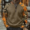 thumbnail image 2 of YUGYXL Sweatshirt for Men Stylish Spring 1/4 Zip Pullover Graphic Mens Camo Sweatshirt Sweatshirts Camouflage S, 2 of 5