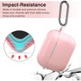 thumbnail image 4 of Airpods Pro Case - Shockproof Silicone Airpods Pro Case Protective Cover [Front-Led Visible] With Carabiner Compatible With Apple Airpods Pro 2019, Pink, 4 of 7