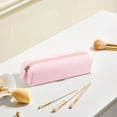 thumbnail image 5 of AuroraX Pink Pencil Case,Silicone Dust-Resistant Pencil Pouch,Long,For Study, 5 of 6