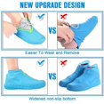 thumbnail image 3 of LAICAIW Couvre-Chaussures Imperméables en Silicone, Surchaussures Réutilisables Améliorées avec Fermeture Éclair, Bottes de Pluie Résistantes Antidérapantes Lavables pour Femmes, Hommes (L (Femmes 7.5-11, Hommes 6.5-10.5), Bleu), 3 of 7