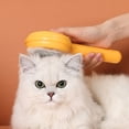 thumbnail image 6 of BIMZUC Premium Pet Slicker Brush for Dogs and Cats, Self-Cleaning Detangling Grooming Comb Tool for Shedding Loose Floating Hair Removing, Yellow Plastic 7.8 inches / 19.8 cm, 6 of 9