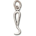 thumbnail image 1 of Sterling Silver 18" 1.2mm Box Chain 3D Horse Hoof Cleaning Pick Pendant Necklace, 1 of 2