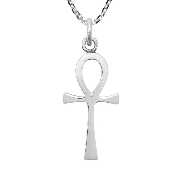 Estados Unidos Reprimir compromiso Everyday Ankh Egyptian Cross Sterling Silver Pendant Necklace - Walmart.com
