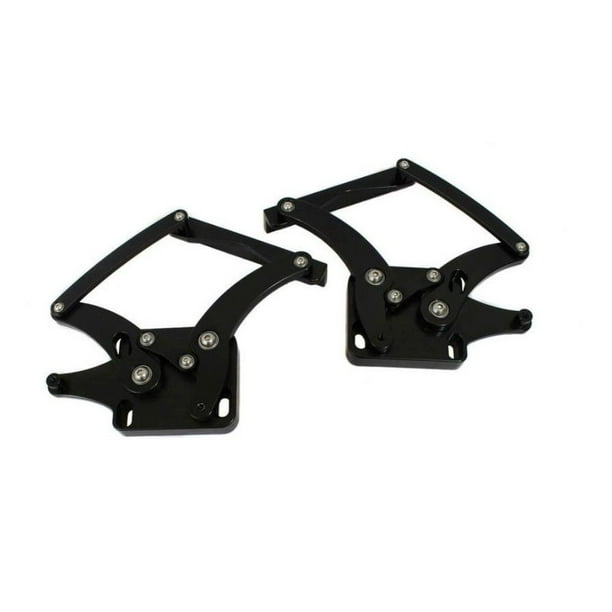 Suit 6466 FORD MUSTANG BILLET HOOD HINGES BLACK COATED ALUMINUM HOOD