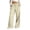 #03Beige, variant on Wide Leg Sweatpants Women Drawstring High Waisted Pants with Pockets Jogger Gray M