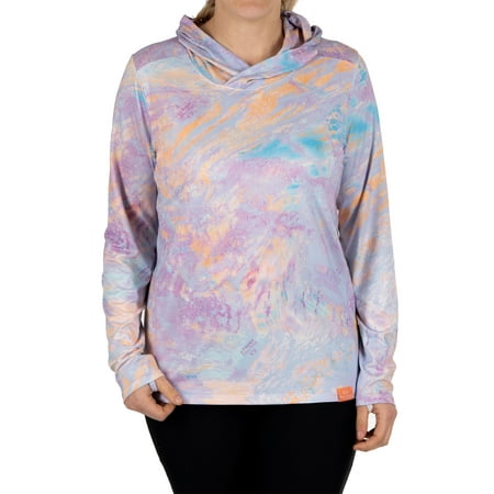 Realtree Women s Long Sleeve Performance Fishing Hoodie Sunset Sky S