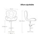 thumbnail image 2 of 4 Sillas de Barra Acolchada ilios innova  Respaldo geometrico taburete gris, 2 of 2