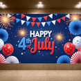 thumbnail image 6 of Decorative Design Happy 4th of July Balloon Banner Patriotic Colors Festive Elements for Independence Day Party Celebration Holiday Event, 6 of 8